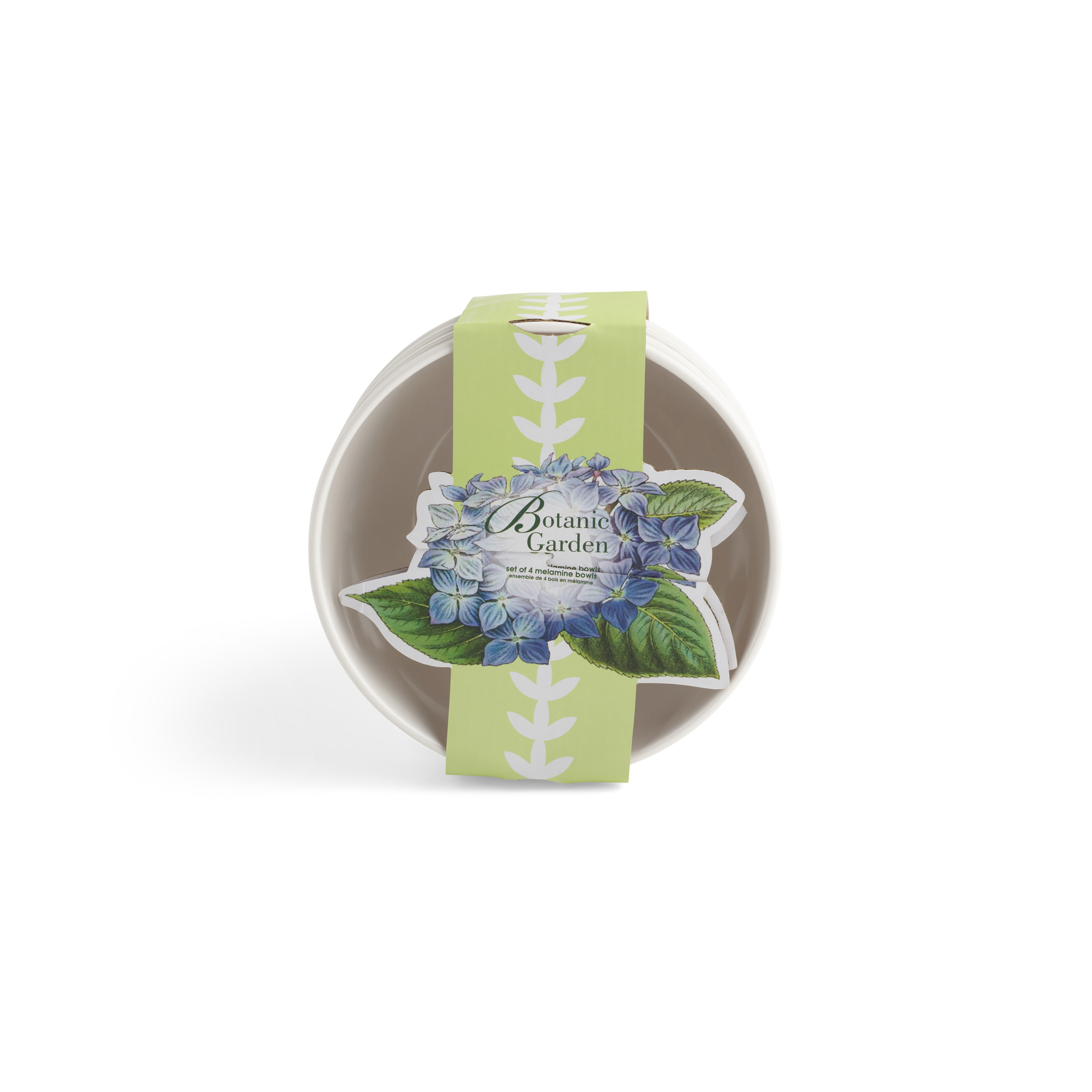 Botanic Garden Melamine Set of 4 Bowls, Hydrangea image number null